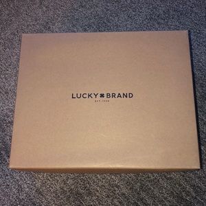 Lucky brand zip ankle boot with short heel! Camel